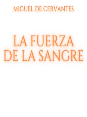 cover image of La fuerza de la sangre